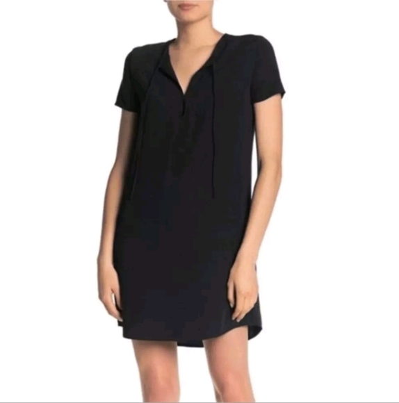THEORY Antazie DT Drapey Crepe Short Shift Dress Size 10 - Picture 1 of 10